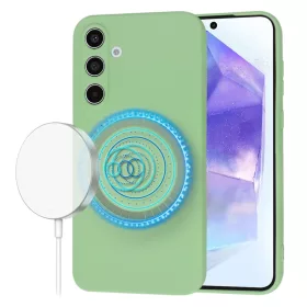   Techsuit - SoftFlex MagSafe tok - Samsung Galaxy A55 5G - Mentazöld