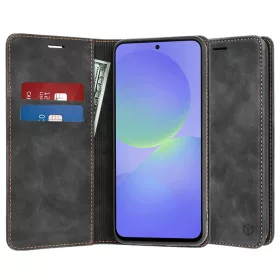   Techsuit - Confy Cover kinyitható tok - Samsung Galaxy A36 5G - Fekete
