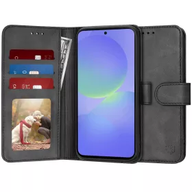   Techsuit - Diary Book kinyitható tok - Samsung Galaxy A36 5G - Fekete