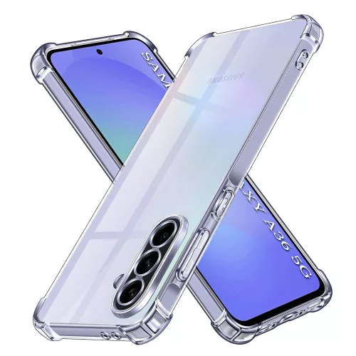 Techsuit - Shockproof Átlátszó Ütésálló Szilikon tok - Samsung Galaxy A36 5G - Átlátszó