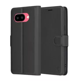   Techsuit - Leather Folio kinyitható tok - Google Pixel 9a - Fekete