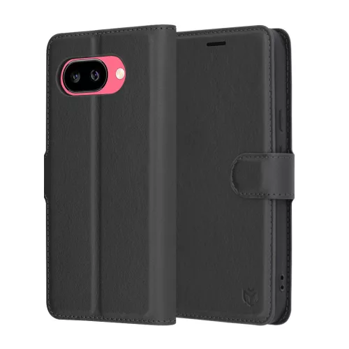 Techsuit - Leather Folio - Google Pixel 9a - Black