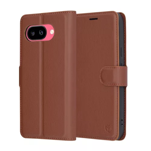 Techsuit - Leather Folio - Google Pixel 9a - Brown
