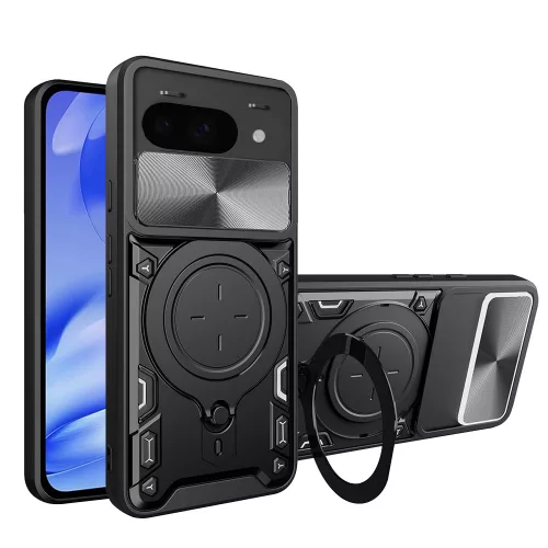 Techsuit - CamGuard Pro ütésálló tok - Google Pixel 9a - Fekete