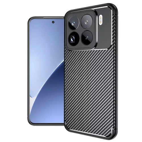 Techsuit - CarbonFiber szilikon tok - Xiaomi 15 Pro - Fekete