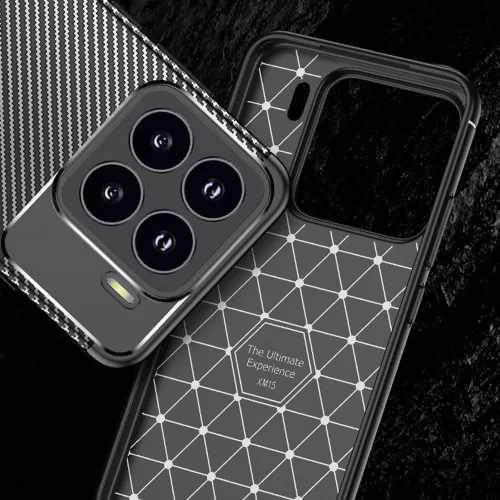 Techsuit - CarbonFiber szilikon tok - Xiaomi 15 Pro - Fekete