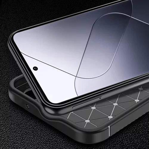 Techsuit - CarbonFiber szilikon tok - Xiaomi 15 Pro - Fekete