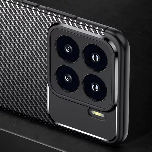 Techsuit - CarbonFiber szilikon tok - Xiaomi 15 Pro - Fekete