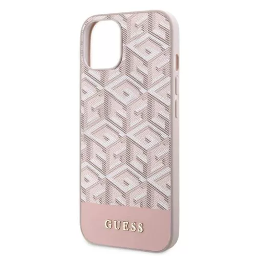 Guess - GCube Csíkos MagSafe (GUHMP14SHGCFSEP) - iPhone 14 - Rózsaszín