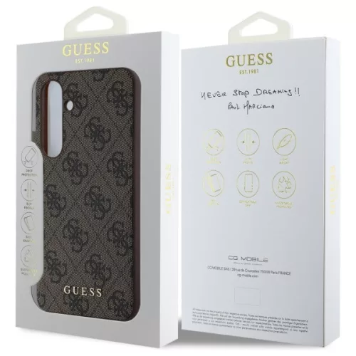 Guess - Keménytok 4G Klasszikus (GUHCS24FEG4GFBR) - Samsung Galaxy S24 FE - Barna