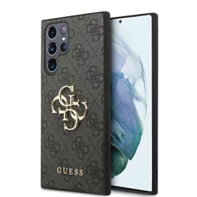   Guess - Bőr 4G Fém Logó (GUHCS24L4GMGGR) - Samsung Galaxy S24 Ultra - Fekete