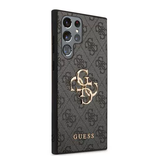Guess - Bőr 4G Fém Logó (GUHCS24L4GMGGR) - Samsung Galaxy S24 Ultra - Fekete