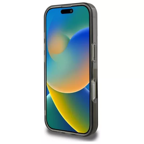 Guess - IML Csillámos Kör MagSafe (GUHMP16LHFGEREK) - iPhone 16 Pro - Fekete