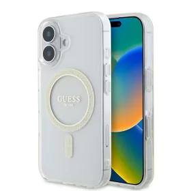   Guess - IML Csillámos Kör MagSafe (GUHMP16SHFGERET) - iPhone 16 - Átlátszó