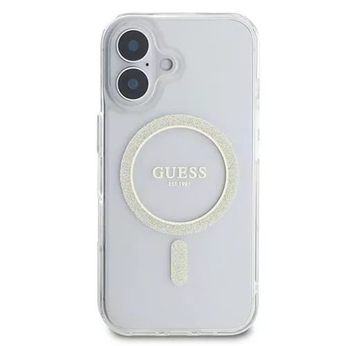 Guess - IML Csillámos Kör MagSafe (GUHMP16SHFGERET) - iPhone 16 - Átlátszó