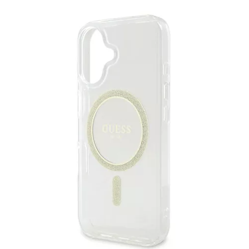 Guess - IML Csillámos Kör MagSafe (GUHMP16SHFGERET) - iPhone 16 - Átlátszó