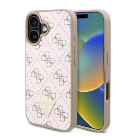   Guess - Hardcase  4G Triangle Metal Logo (GUHCP16MPG4GPH) - iPhone 16 Plus - White