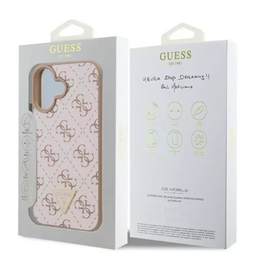Guess - Hardcase  4G Triangle Metal Logo (GUHCP16MPG4GPH) - iPhone 16 Plus - White