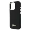 Guess - Szilikon Fém Logó Felirat és Kerettel (GUHCP16LSMBSLK) - iPhone 16 Pro - Fekete