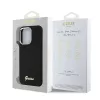 Guess - Szilikon Fém Logó Felirat és Kerettel (GUHCP16LSMBSLK) - iPhone 16 Pro - Fekete
