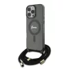 Guess - IML Crossbody Cord Script MagSafe (GUHMP16LHCTSGNSK) - iPhone 16 Pro - Black