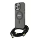 Guess - IML Crossbody Cord Script MagSafe (GUHMP16LHCTSGNSK) - iPhone 16 Pro - Black