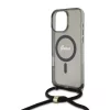 Guess - IML Crossbody Cord Script MagSafe (GUHMP16LHCTSGNSK) - iPhone 16 Pro - Black
