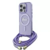 Guess - IML Zsinóros Keresztpántos Felirat MagSafe (GUHMP16LHCTSGNSU) - iPhone 16 Pro - Lila