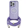 Guess - IML Zsinóros Keresztpántos Felirat MagSafe (GUHMP16LHCTSGNSU) - iPhone 16 Pro - Lila