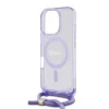 Guess - IML Zsinóros Keresztpántos Felirat MagSafe (GUHMP16LHCTSGNSU) - iPhone 16 Pro - Lila