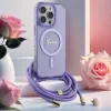 Guess - IML Zsinóros Keresztpántos Felirat MagSafe (GUHMP16LHCTSGNSU) - iPhone 16 Pro - Lila