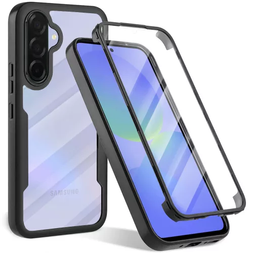 Techsuit - ColorVerse 360 tok kijelzővédővel - Samsung Galaxy A36 5G / A56 5G - Fekete