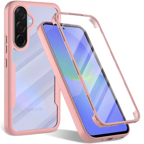 Techsuit - ColorVerse 360 tok kijelzővédővel - Samsung Galaxy A36 5G / A56 5G - Rózsaszín