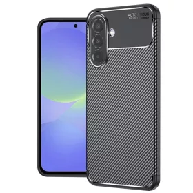   Techsuit - CarbonFiber szilikon tok - Samsung Galaxy A36 5G / A37 5G - Fekete