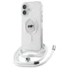Karl Lagerfeld - IML Crossbody MagSafe (KLHMP16SHCKHNT) - iPhone 16 - Transparent Karl Head