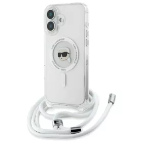   Karl Lagerfeld - IML Crossbody MagSafe (KLHMP16SHCKHNT) - iPhone 16 - Transparent Karl Head