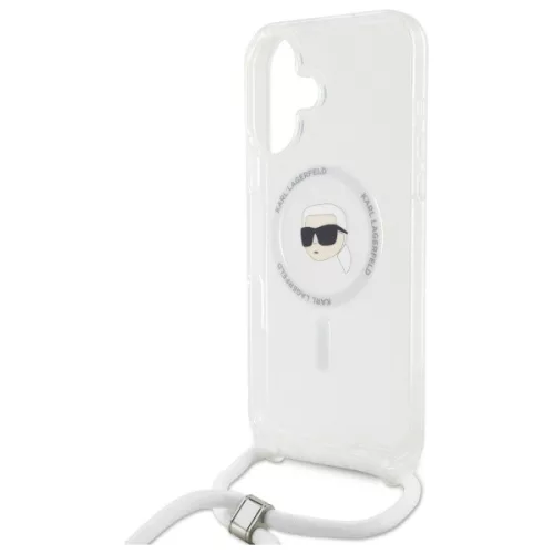 Karl Lagerfeld - IML Crossbody MagSafe (KLHMP16SHCKHNT) - iPhone 16 - Transparent Karl Head