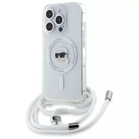   Karl Lagerfeld - IML Crossbody MagSafe (KLHMP16LHCKHNT) - iPhone 16 Pro - Transparent Karl Head