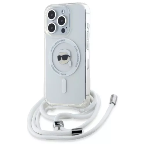 Karl Lagerfeld - IML Crossbody MagSafe (KLHMP16LHCKHNT) - iPhone 16 Pro - Transparent Karl Head
