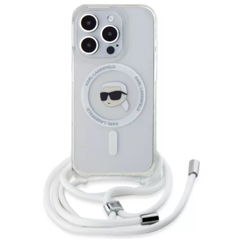 Karl Lagerfeld - IML Crossbody MagSafe (KLHMP16XHCKHNT) - iPhone 16 Pro Max - Transparent Karl Head