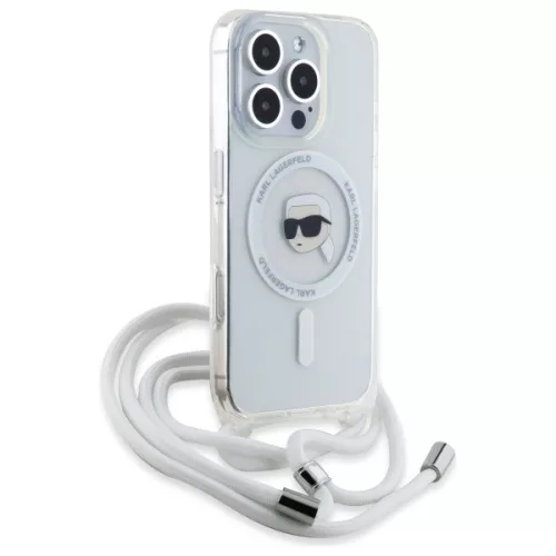 Karl Lagerfeld - IML Crossbody MagSafe (KLHMP16XHCKHNT) - iPhone 16 Pro Max - Transparent Karl Head