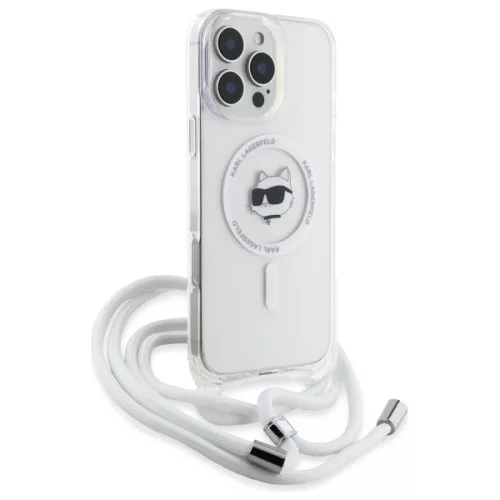 Karl Lagerfeld - IML Crossbody MagSafe (KLHMP16SHCCHNT) - iPhone 16 - Transparent Choupette's Head