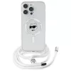 Karl Lagerfeld - IML Crossbody MagSafe (KLHMP16SHCCHNT) - iPhone 16 - Transparent Choupette's Head