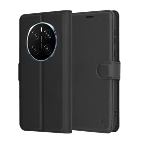   Techsuit - Leather Folio kinyitható tok - Honor Magic7 Pro - Fekete