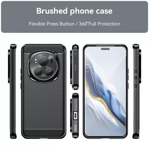 Techsuit - Carbon szilikon tok - Honor Magic7 Pro - Fekete