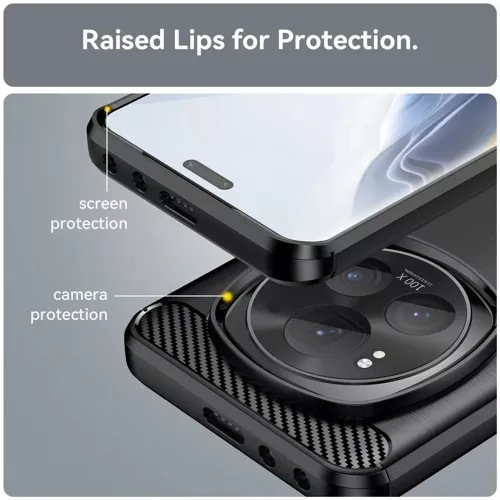 Techsuit - Carbon szilikon tok - Honor Magic7 Pro - Kék