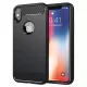 Techsuit - Carbon szilikon tok - iPhone X / iPhone XS - Fekete
