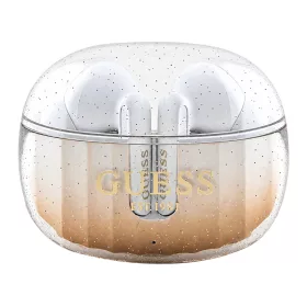   Guess - Wireless Earbuds (GUTWSHDGKEED) - Bluetooth 5.3, TWS, USB-C, with Docking Station, IPX4 - Glitter Gold Gradient