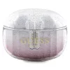 Guess - Vezeték nélküli fülhallgató (GUTWSHDGKEEP) - Bluetooth 5.3, TWS, USB-C, dokkolóállomással, IPX4 - Csillámos rózsaszín színátmenet