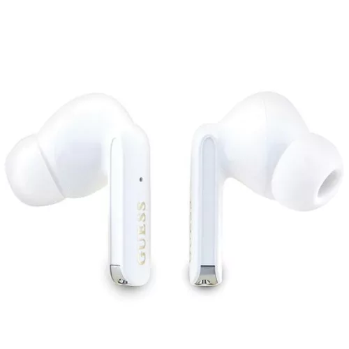 Guess - Vezeték nélküli fülhallgató (GUTWSHDGKEEP) - Bluetooth 5.3, TWS, USB-C, dokkolóállomással, IPX4 - Csillámos rózsaszín színátmenet
